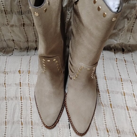 Coach Pheobe Suede Western Boho Boot Sz. 6.5 - Picture 4 of 8